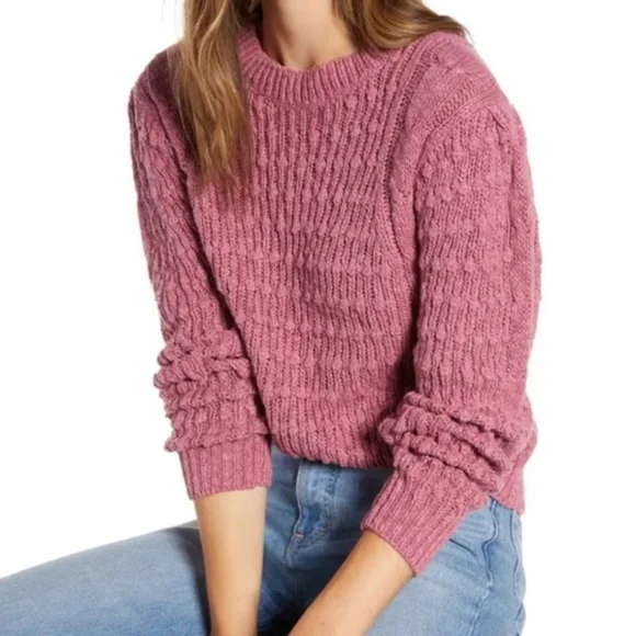 Something Navy Cable Sweater XS - Picture 1 of 7